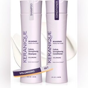 Keranique Hair Rejuvenate Shampoo, Conditioner & Treatment Set 3 Pieces New